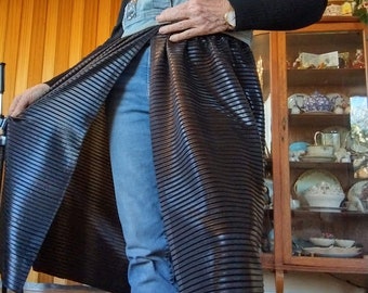 Jean jacket duster, Animal print, Denim Duster, Denim jean vest with skirt, Denim vest, Upcycled Jean vest, Jean jacket, Boho Denim skirt