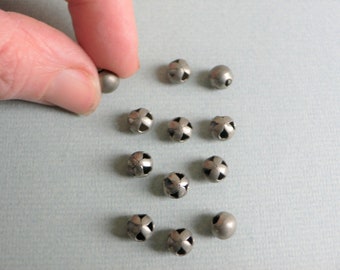 12 Vintage Buttons Dolls buttons Tiny metal buttons, sewing beads etc //  more available