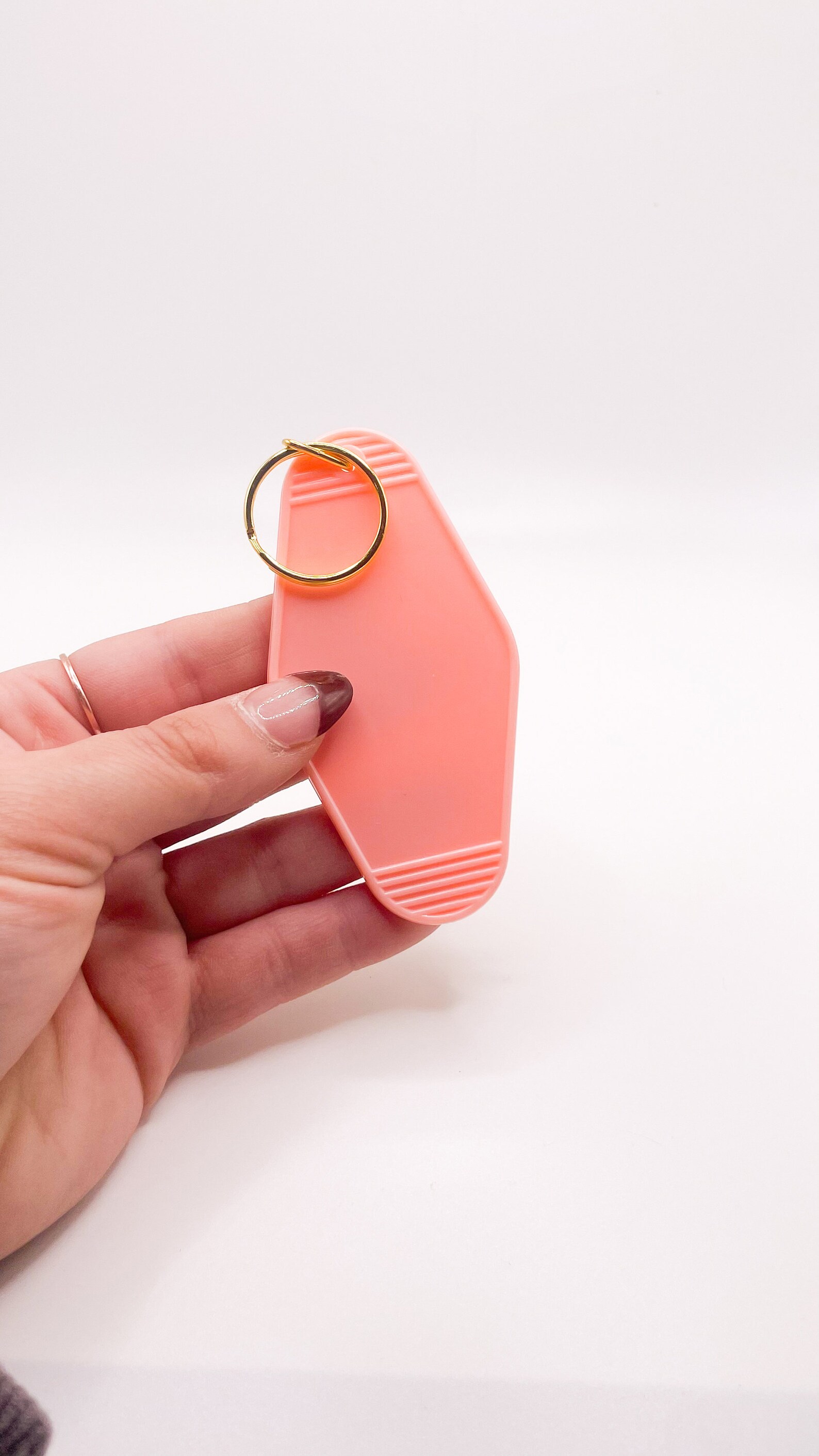 Plastic Keychain Blank Motel Keychain Keychain Blank White Etsy