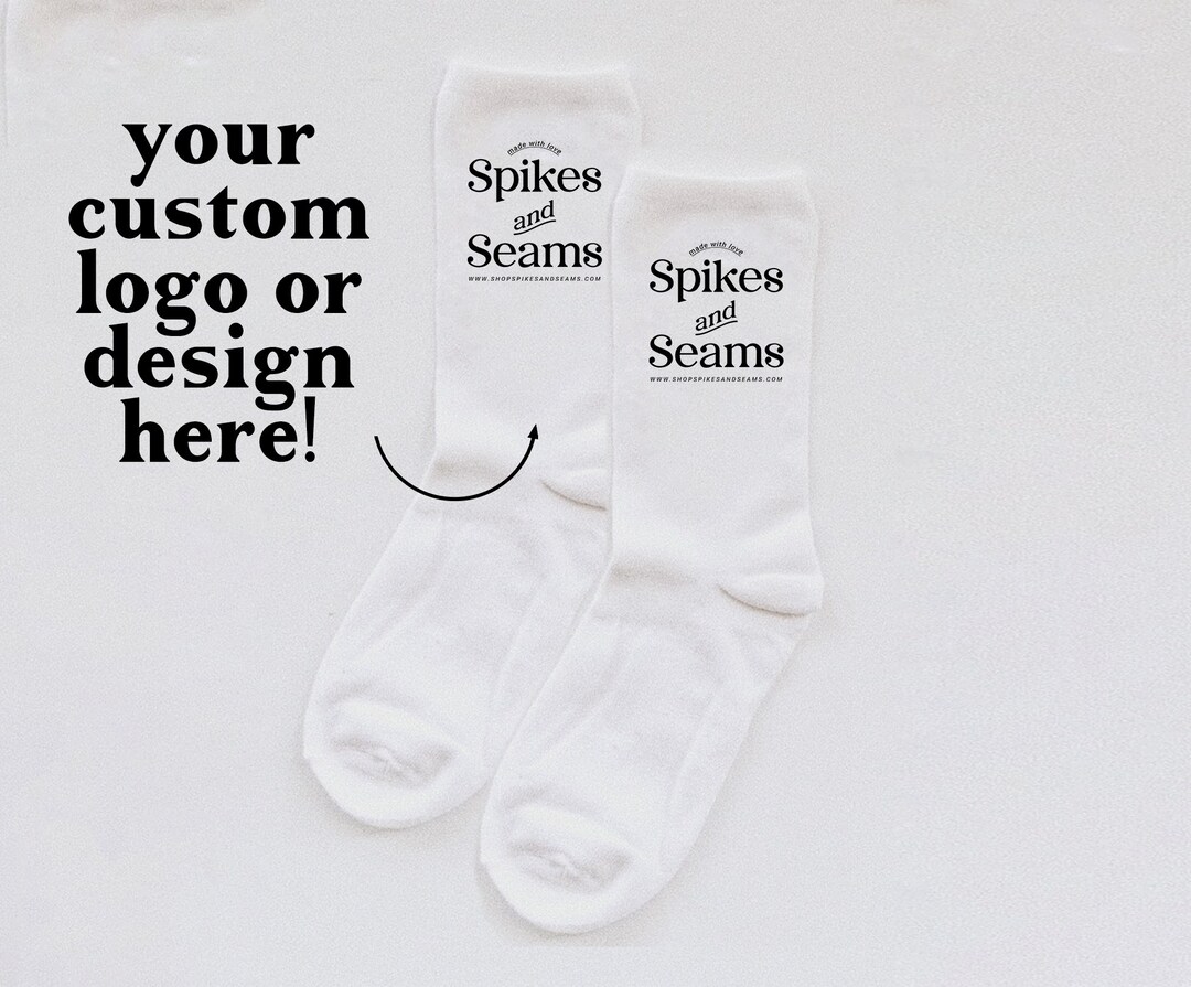 Custom Logo Socks Custom Design Socks. Logo Design Custom Etsy
