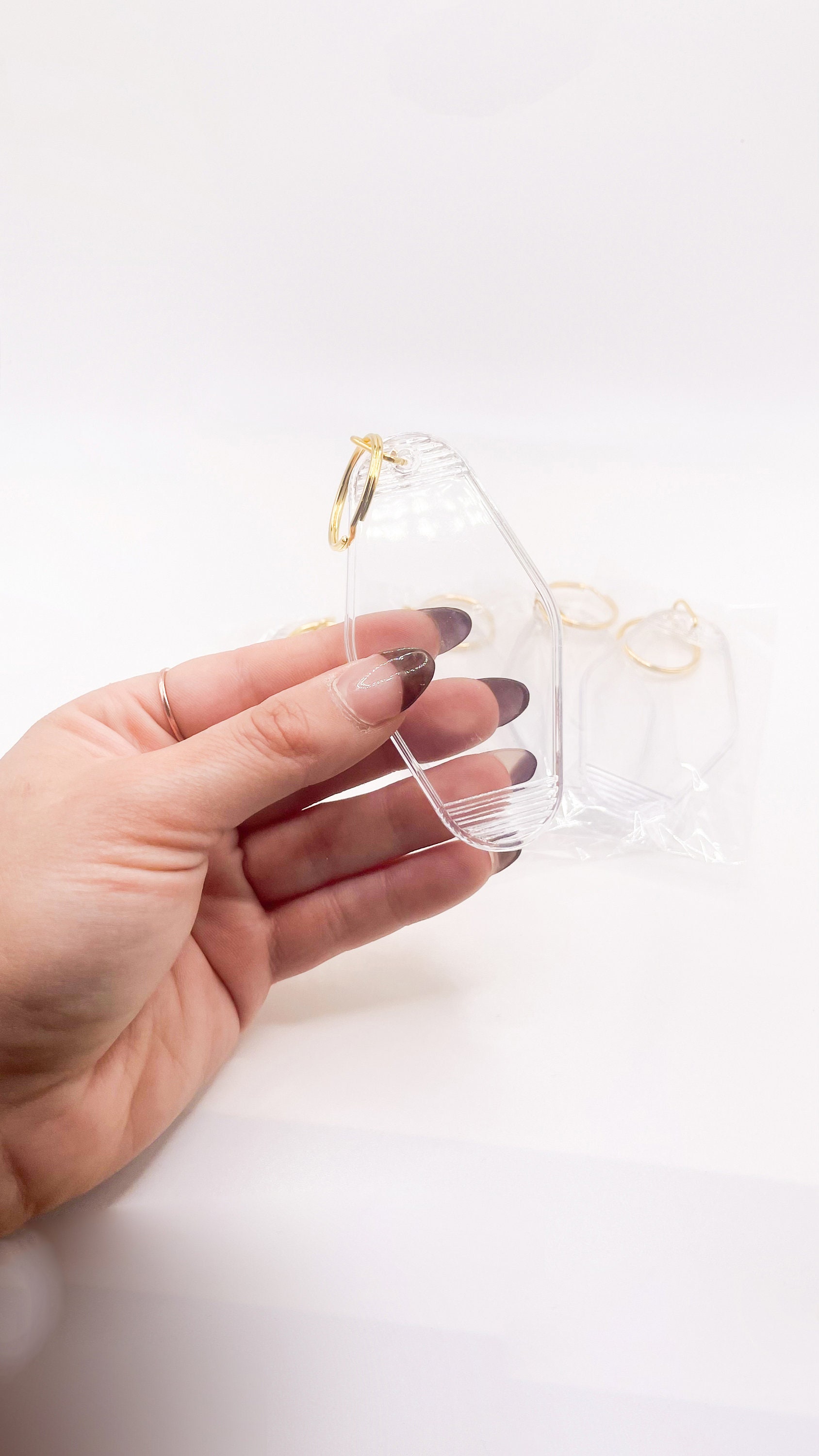 Plastic Keychain Blank Motel Keychain Keychain Blank White Etsy