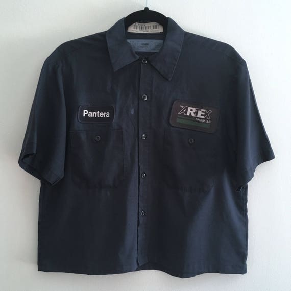 Vintage 90s 'Pantera' cropped workshirt