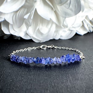 Tanzanite Empath Protection Bracelet - Calming Bracelets, Gift for Her, December Birthstone, Emapth Anxiety, Healing Crystals, Her Gift
