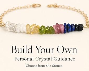 Custom Crystal Bracelet Personalized Choose Your Own Raw Gemstone Customized Intention Jewelry Meaningful Gift for Spiritual Self Care