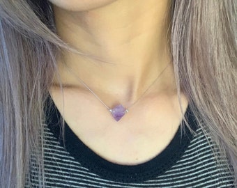 Raw Amethyst Cluster Empath Anxiety Protection Jewelry