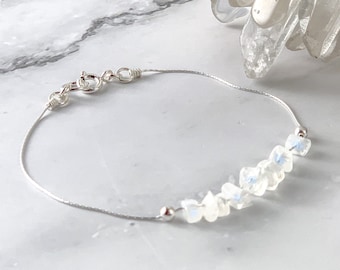Moonstone Bracelet Fertility Gift, Encouragement Gift, Positive Energy, Sacred Feminine