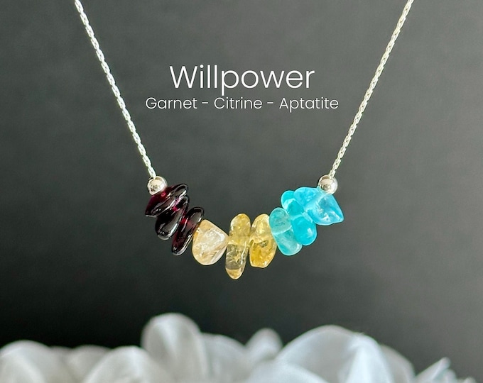 Willpower Crystal Necklace Motivation Focus Addiction Recovery Jewelry