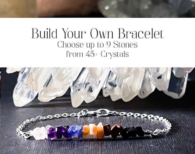 Customized Crystal Healing Bracelet, Design Your Own New Mom Jewelry