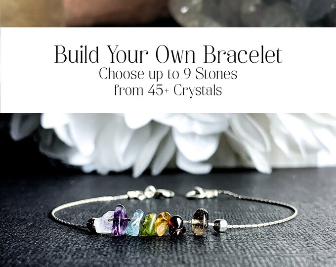 Custom Crystal Bracelet Anxiety Personalized Protection Build Your Own Customized Crystal Healing Anklet