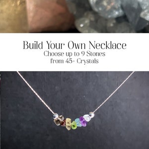 Custom Healing Crystal Necklace Anxiety Relief Personalized Raw Crystals Protection Necklace image 1