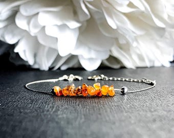 Carnelian Stone Raw Carnelian Bracelet, Courage Bracelet, Emotional Support