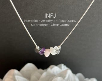 MBTI INFJ Raw Crystals Necklace
