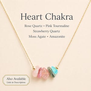 Heart Chakra Crystal Bracelet Gold Filled Anklet Silver Gemstone Meditation Gift Yoga Spiritual Wellness Accessory Rose Quartz Moss Agate image 7