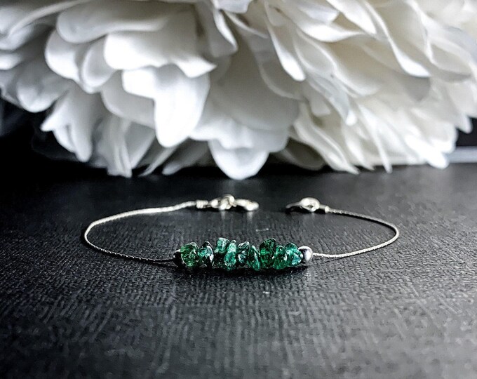 Raw Green Aventurine Bracelet Ankle Bracelet Prosperity Calming Anklet