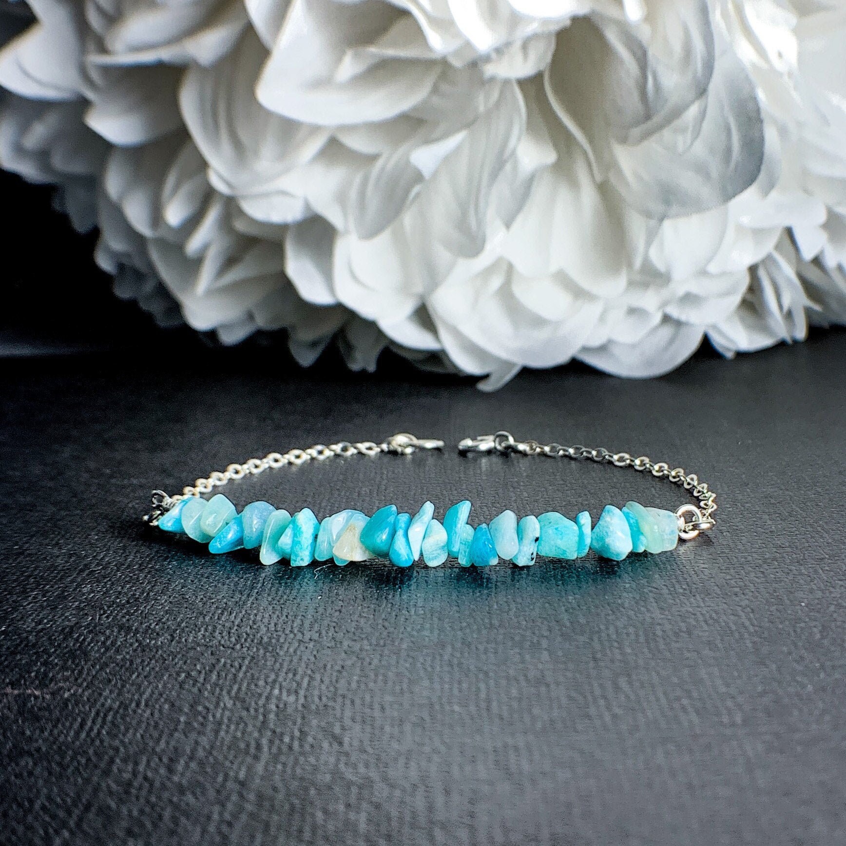 Raw Amazonite Crystal Bracelet
