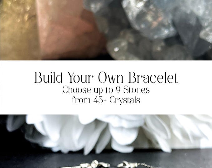 Personalized Raw Birthstone Family Jewelry Crystal Healing Build Your Own Bracelet Ankle Bracelet