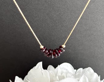 Garnet Necklace January Birthstone Healing Crystals