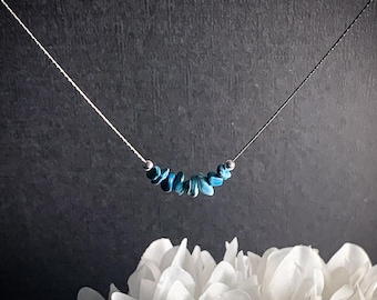 Raw Turquoise Necklace, Mindfulness Gift, Anxiety Jewelry, Balance Necklace
