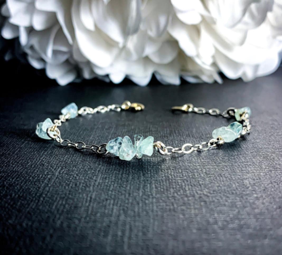 ICICLE AQUAMARINE SILK GOLD BRACELET – Brooke Gregson UK Ltd