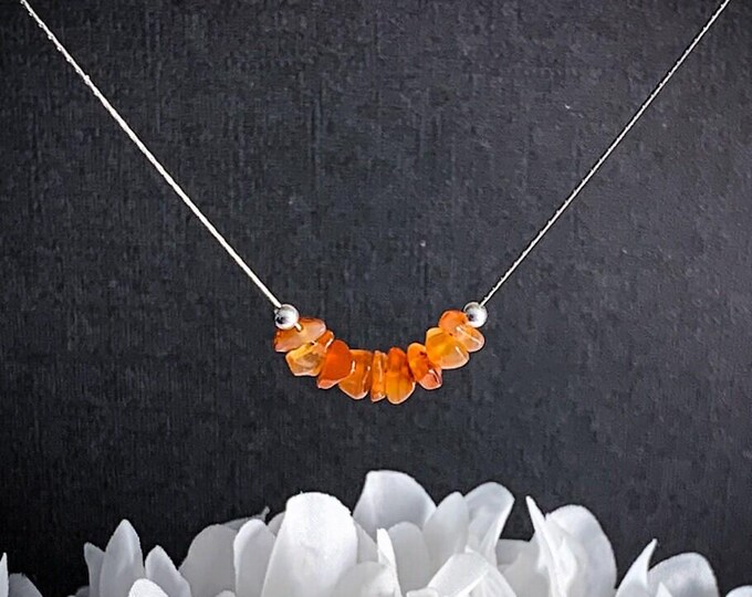Carnelian Crystal Courage Necklace, self esteem, Fertility Gift, Carnelian stone