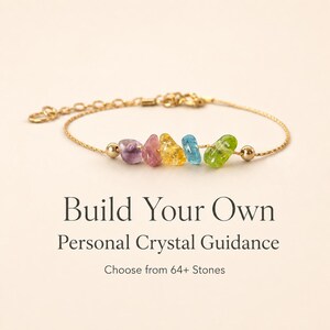 Crystal Healing Energy Bracelet Personalized Birthstone Jewelry Family Custom Design Raw Natural Gemstone Collection Build Own Ankle Bracelet Mother Gift Meaningful Present Spiritual Wellness Accessory Daily Wear Healing Stones Customizable