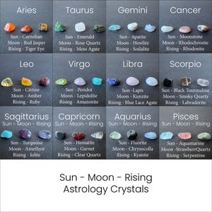 Sun Moon Rising Necklace • Custom Zodiac Big Three Crystal Trio • Gold Filled or Sterling Silver • Birth Chart Gift image 6