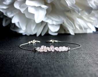 Rose Quartz Bracelet, crystal gift for her