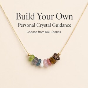 Healing Crystal Jewelry Personalized Gemstone Necklace Spiritual Energy Pendant Custom Stone Selection Adjustable Chain Design Intention Setting Accessory Meaningful Gift Idea Energy Balancing Tool Daily Wear Option Beautiful Handcrafted
