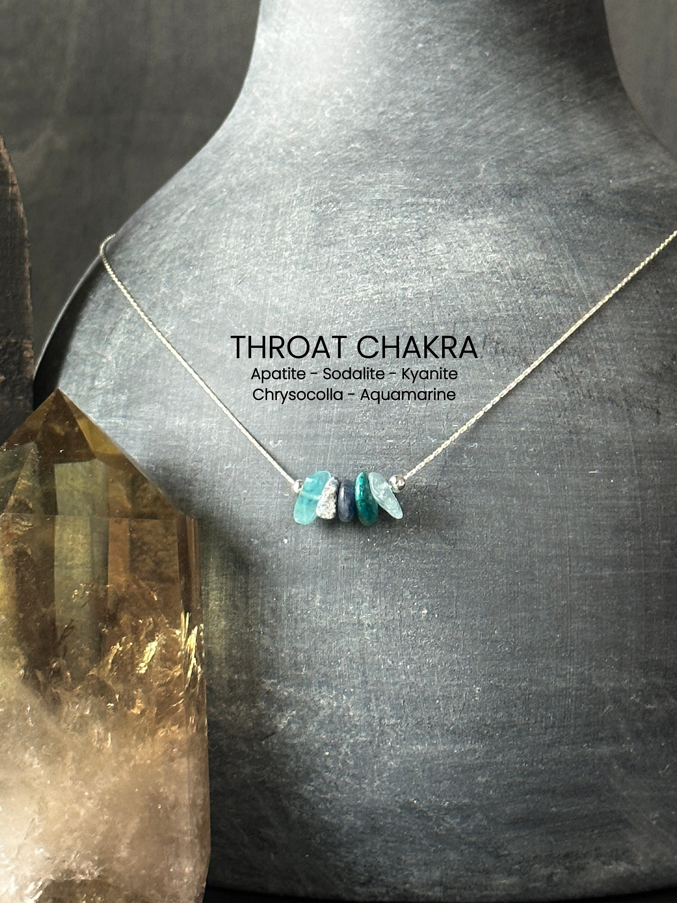Throat chakra stone necklace deals