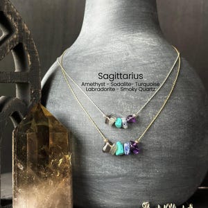 Sagittarius Necklace Crystal Zodiac Necklace Minimalist Jewelry Personalized Gift