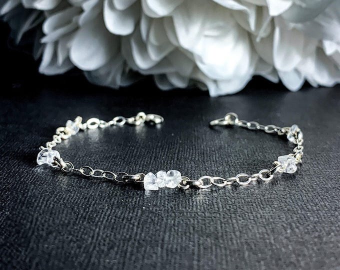 Raw Clear Quartz Bracelet Satellite Chain Anklet