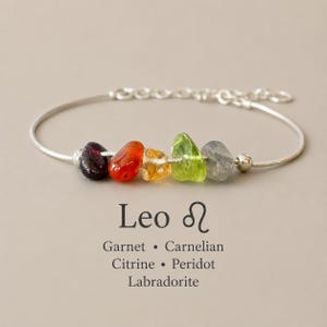 Gemstone Ankle Bracelet Adjustable Gold Anklet Sterling Silver Teardrop Bead Jewelry Women Leo Birthday Gift Zodiac Birthstone Crystal Natural Stones Five Gemstone Beads Garnet Carnelian Citrine Peridot Labradorite Minimalist Layered Style