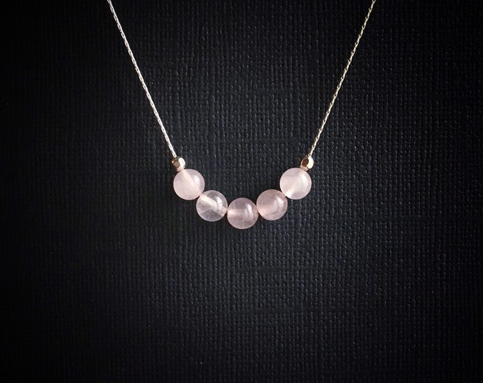 Rose Quartz Crystal Necklace