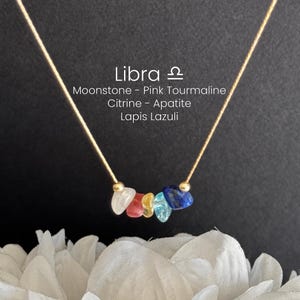 Libra Crystal Zodiac Necklace