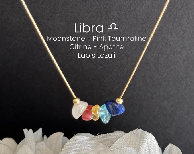 Libra Crystal Zodiac Necklace