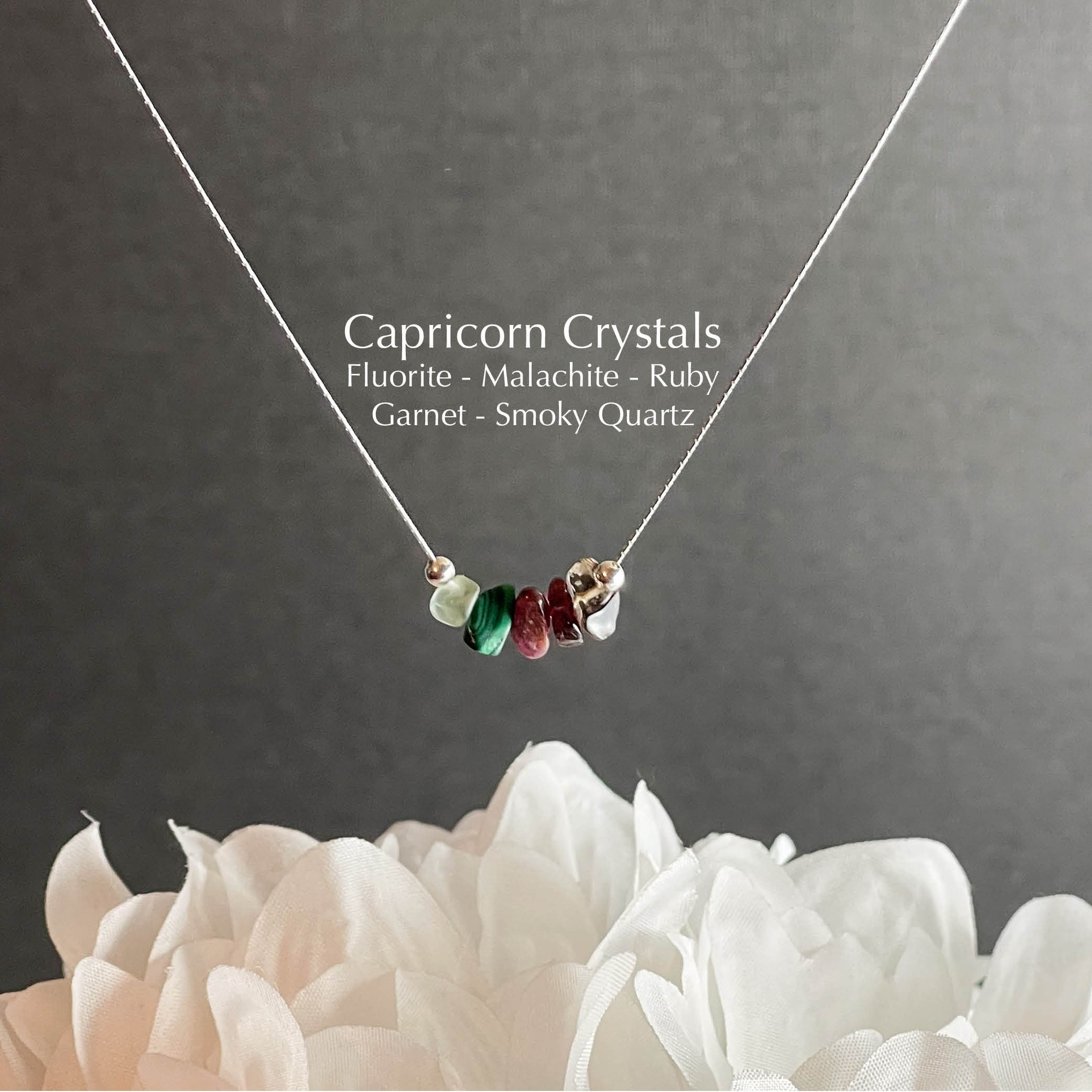 Capricorn crystal necklace deals