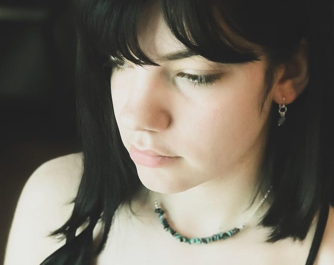 Raw Emerald Heart Chakra Necklace Rough Emerald Birthstone Healing Crystals Choker Necklace