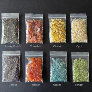 Raw Crystal Gemstone Chip Beads by Weight Loose Drilled Chips 1oz Destash Jewelry Making Supplies Natural Stone Bulk Wholesale image 4