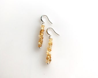 Solar Plexus Chakra Citrine Earrings, Abundance crystals, self esteem encouragement gift