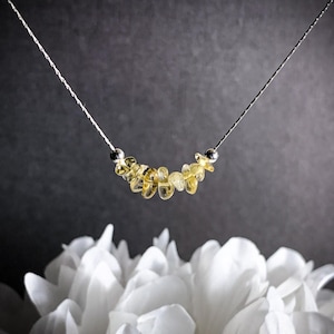 Raw Citrine Necklace, citrine crystal prosperity stones, abundance crystals image 1