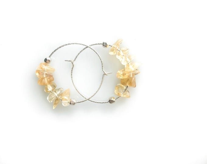 Natural Citrine Earrings, Prosperity Jewelry, Encouragement Gift, November Birthstone
