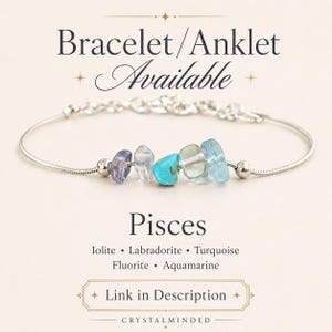 Fiskarna Halsband Stjärntecken Halsband Råa Kristaller bild 10
