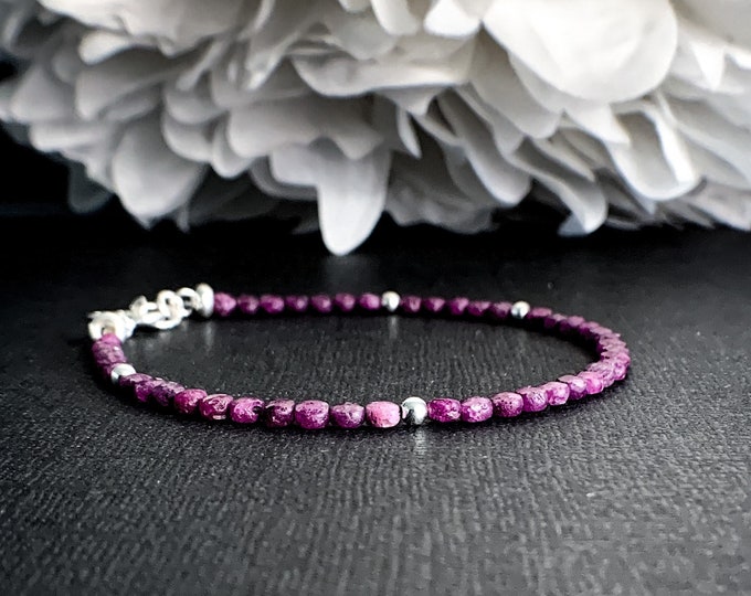 Genuine Ruby Gemstone Bracelet