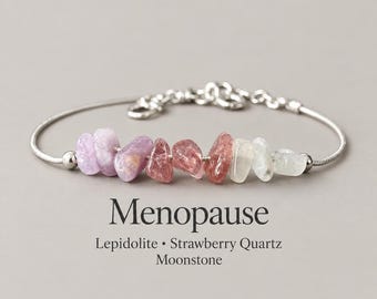Menopause Bracelet Balance Crystals Raw Crystal Anklet