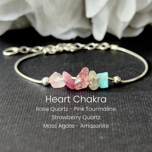 Heart chakra crystal bracelet or anklet featuring Rose Quartz and Moss Agate to support love, balance, and spiritual wellness. Crafted in Gold Filled or Sterling Silver for a meaningful meditation, yoga, or everyday accessory.