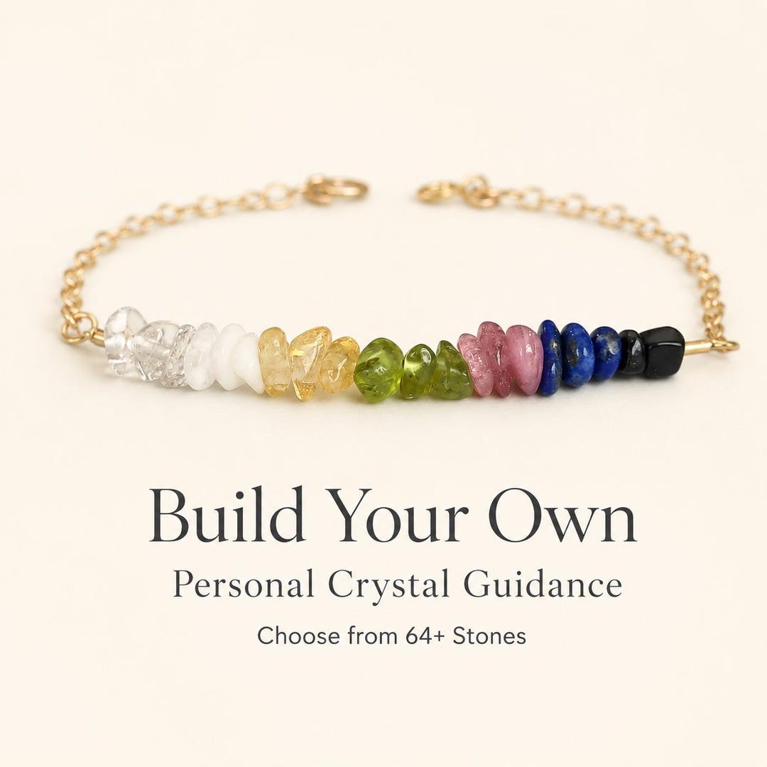 Custom Crystal Bracelet Personalized Choose Your Own Raw Gemstone ...