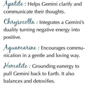 Gemini Bracelet Raw Crystal Anklet Zodiac Jewelry Astrology Gift Natural Stone Meaningful Gift for Friends, Custom Gift for Geminis image 4