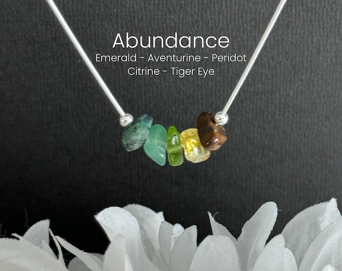 Abundance Prosperity Necklace Manifestation Crystal Necklace Luck Raw Crystals