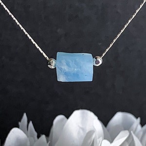 Pisces Aquamarine Crystal Necklace Pregnancy Gift Protection Healing Crystals