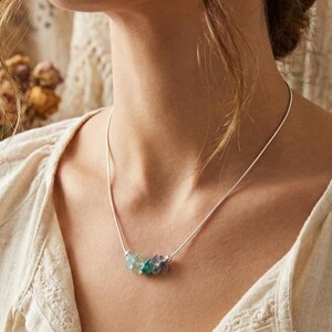 Fiskarna Halsband Stjärntecken Halsband Råa Kristaller bild 5